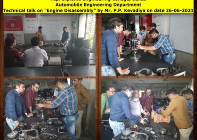 Faculty's technical talk & Engine Disassembly