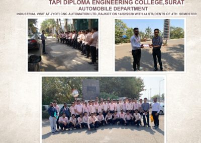 Industrial visit Jyoti CNC
