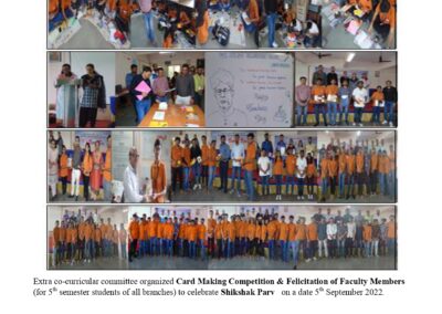 2. Card Making Competition & Faculty Felicitation