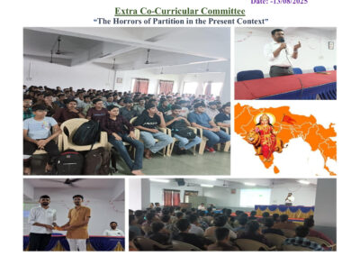 Seminar_The Horrors of Partition in present context - 13-08-2025